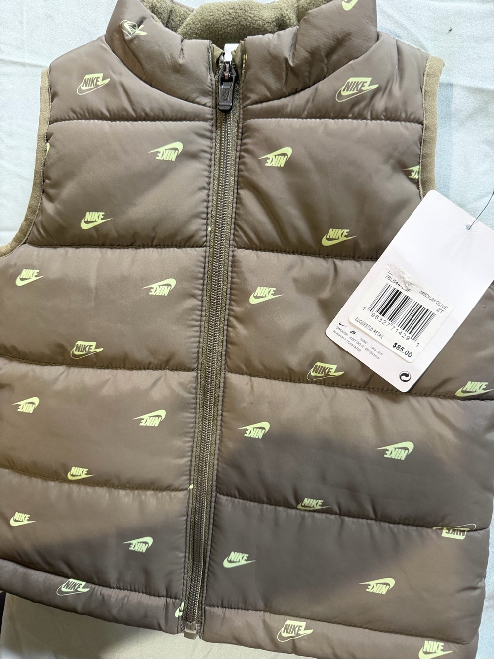 Puffer jacket with Nike tag